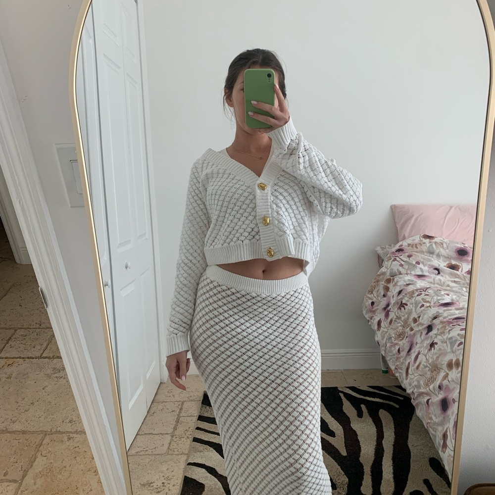 Meshki White Knit Sweater